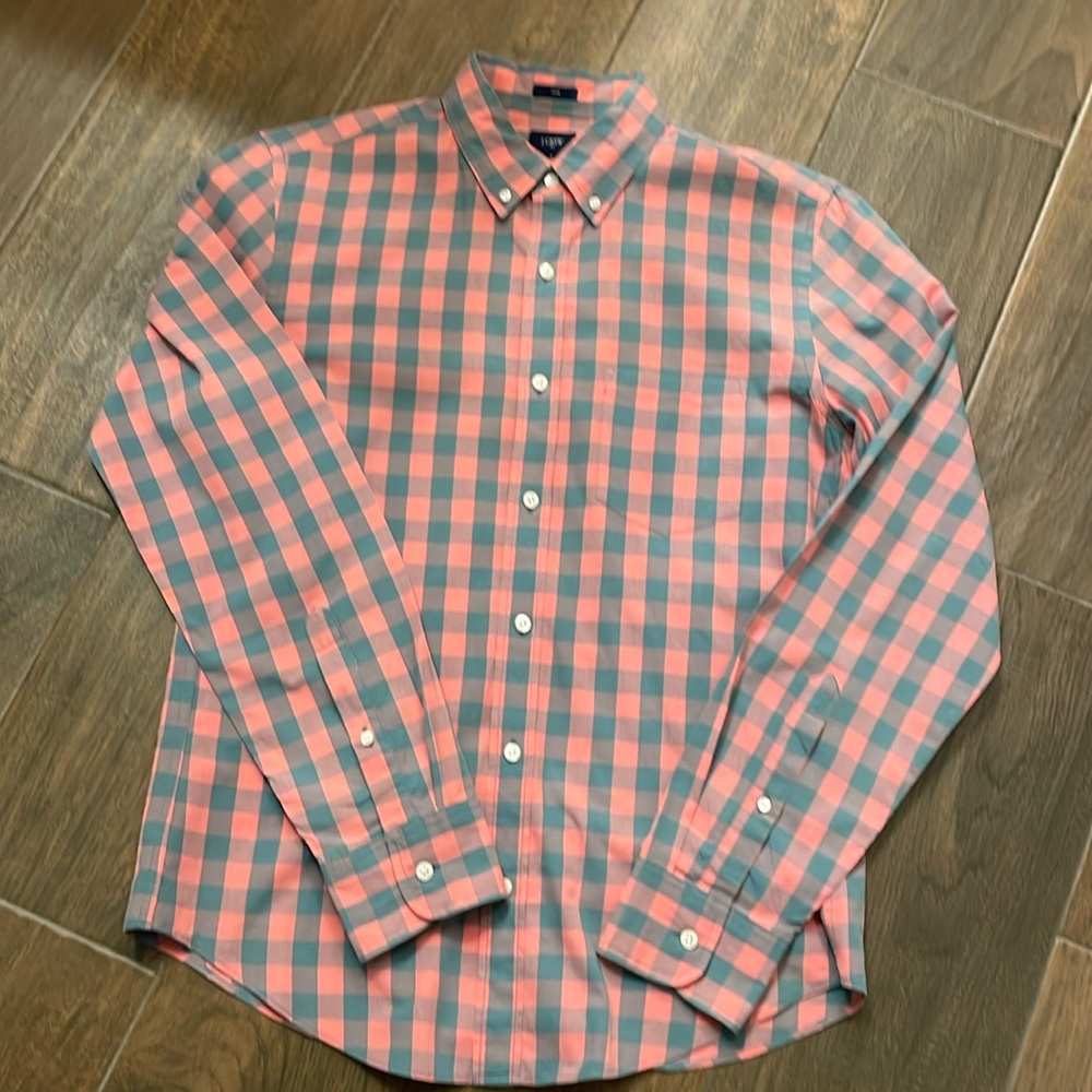 J Crew slim fit checkered shirt